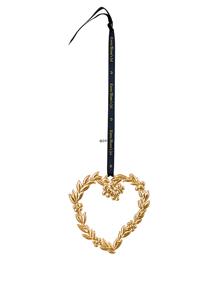 Karen Blixen Weihnachten, Blattherz, vergoldet