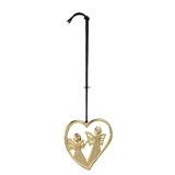 Karen Blixen Weihnachten, Engel in Herz, vergoldet