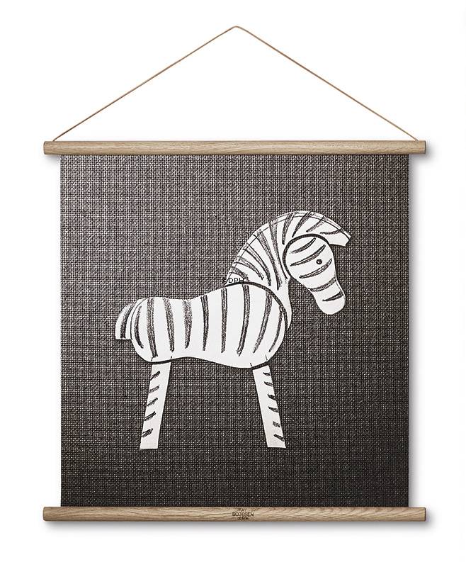 Kay Bojesen Zebra Strichzeichnung 40 x 40 cm