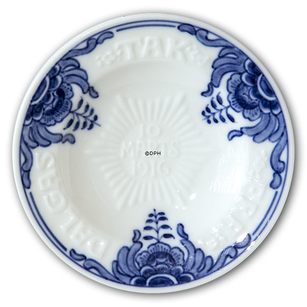Royal Copenhagen Mindeplatte Danke von Dalgas 10 März 1916 Nr. 1784