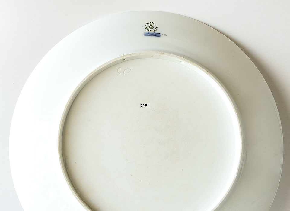 Royal Copenhagen Zierteller mit Monogram in Gold - Labor Fortuna Est