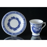 Royal Copenhagen Bel Colles Farm Kaffeetasse mit Untertasse Jugendstil
