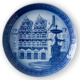 1980 Jubiläumsteller, Royal Copenhagen, Amager Platz, 200. Geburtstag des ersten Einzelhandelsgeschäfts von RC