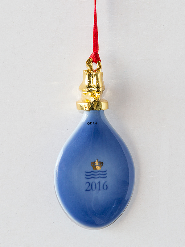 2016 Royal Copenhagen Ornament, Weihnachtstropfen, Schlittschuhlaufen in Kopenhagen