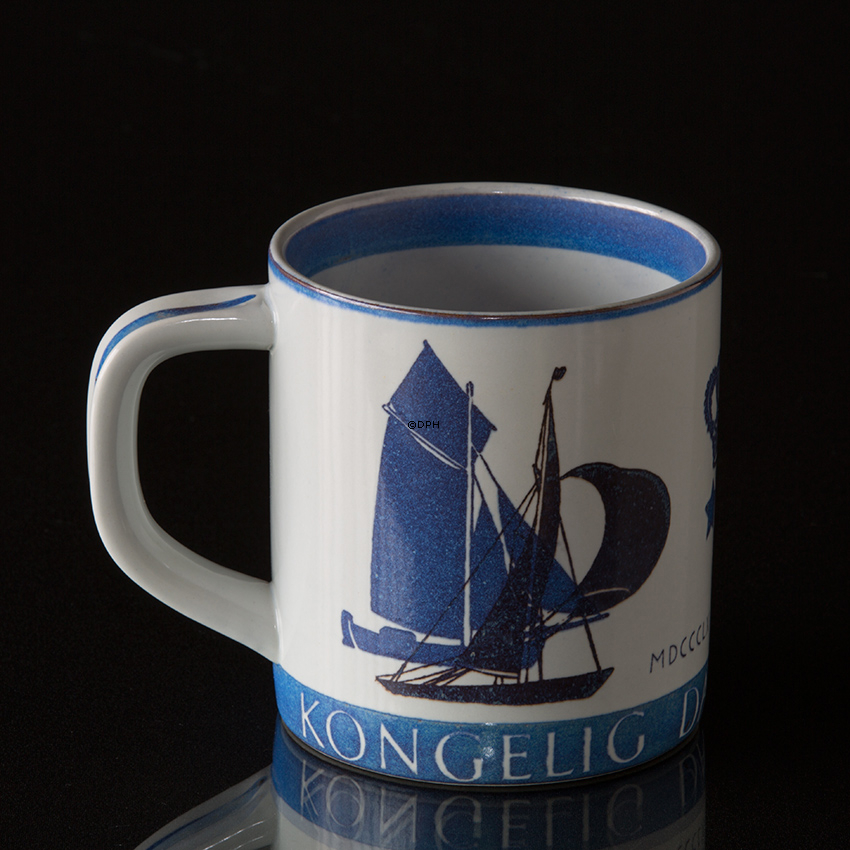 Becher königlicher dänische Yachtklub Nr. 776-3135, Aluminia, Royal Copenhagen