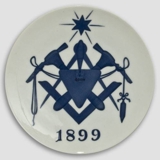 1899 Royal Copenhagen Gedenkteller, Freimaurer