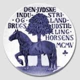 1905 Royal Copenhagen Gedenkteller, DEN JYDSKE INDUSTRI- OG LANDBRUGS UDSTILLING HORSENS MCM