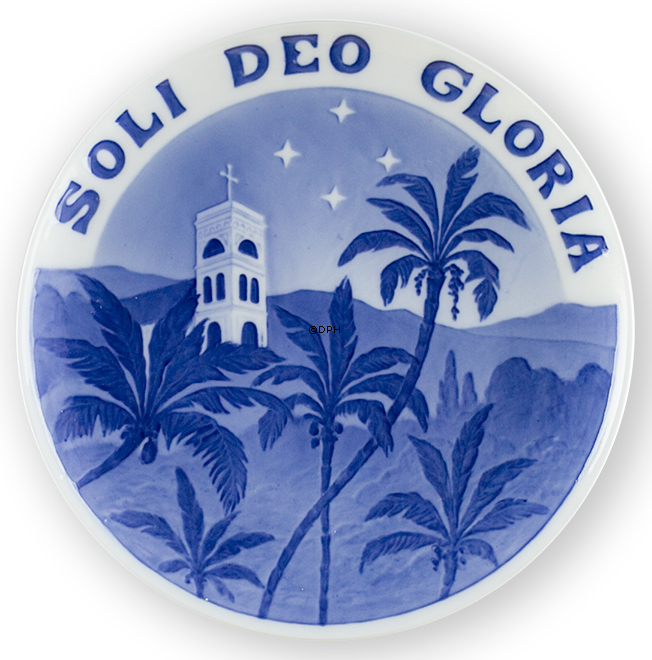 1906 Royal Copenhagen Gedenkteller, SOLI DEO GLORIA