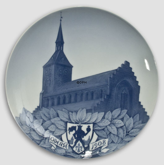 1908 Royal Copenhagen Gedenkteller, ODENSE 1908