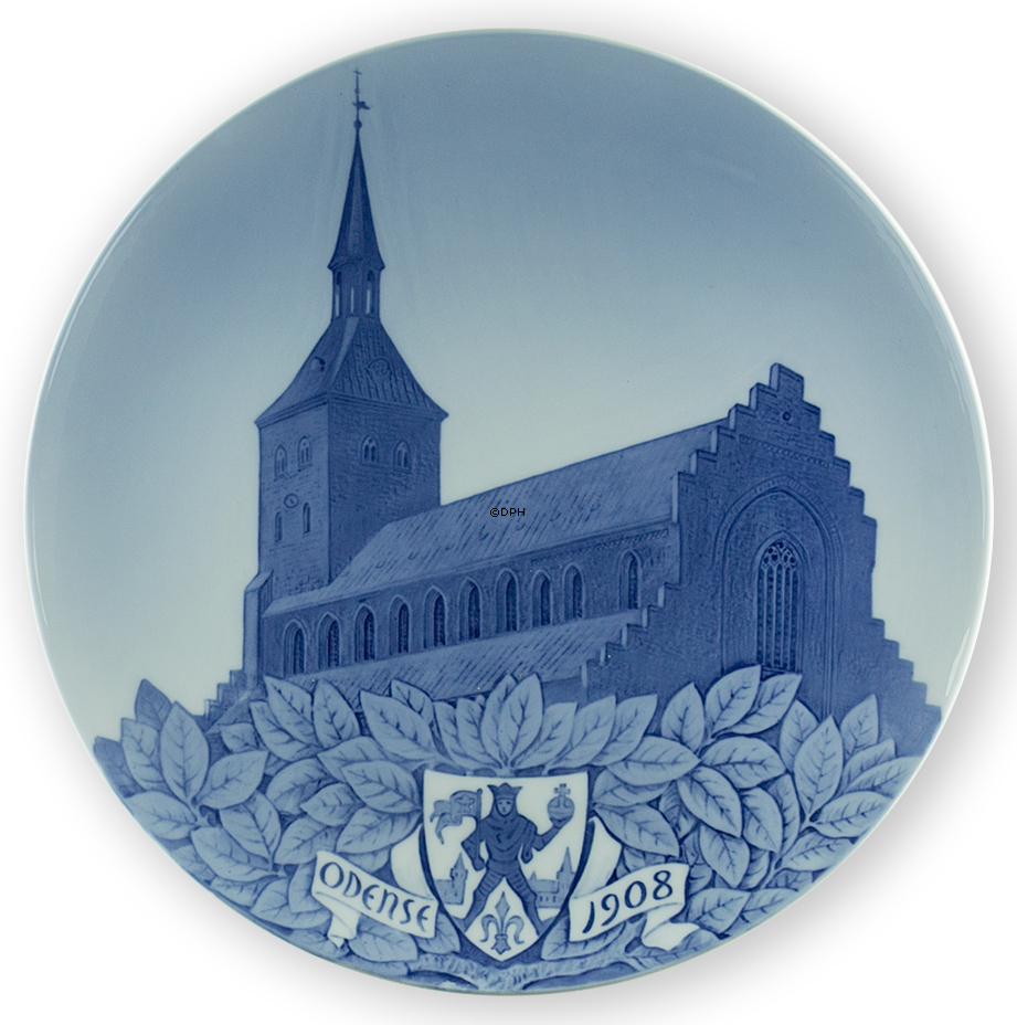 1908 Royal Copenhagen Gedenkteller, ODENSE 1908