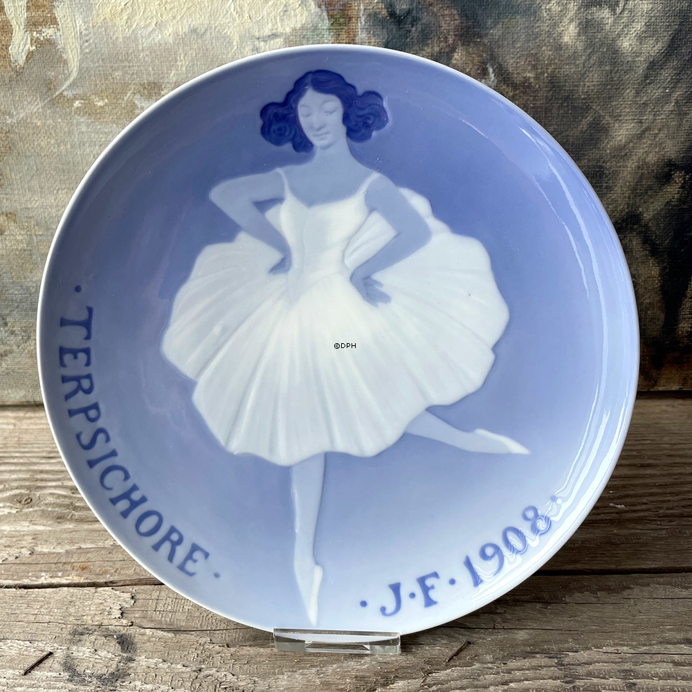 1908 Royal Copenhagen Gedenkteller, TERPSICHORE