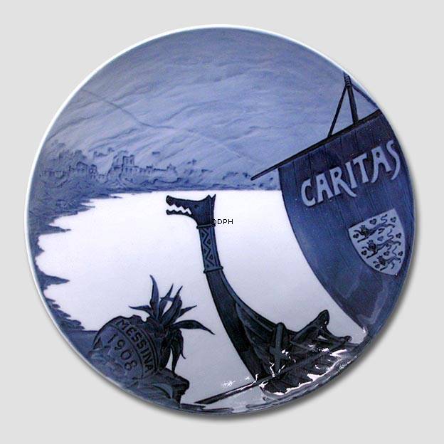 1908 Royal Copenhagen Gedenkteller, CARITAS