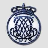 1912 Royal Copenhagen Gedenkteller, Inthronisierung, Christian X und Alexandrine.