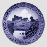 1913 Royal Copenhagen Gedenkteller, San Francisco Teller, TIL DANMARKS ÆRE SAN FRANCISCO CAL. 1915