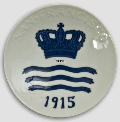 1915 Royal Copenhagen Gedenkteller, SAN FRANCISCO 1915.