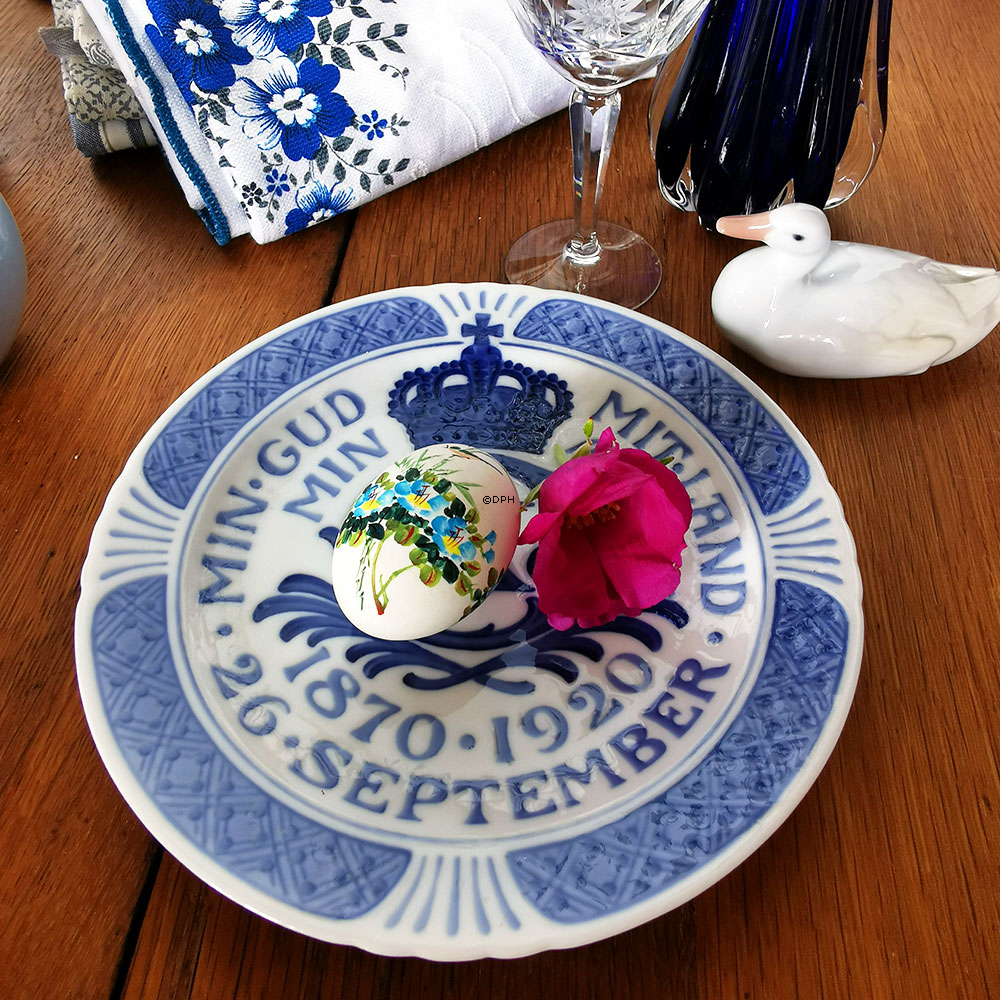 1870-1920 Royal Copenhagen Gedenkteller, MIN GUD MIT LAND MIN ÆRE (Mein Gott, mein Land, meine Ehre) 1870-1920 26 SEPTEMBER