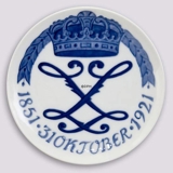 1851-1921 Royal Copenhagen Gedenkteller, 70. Geburtstag der Königin Louise