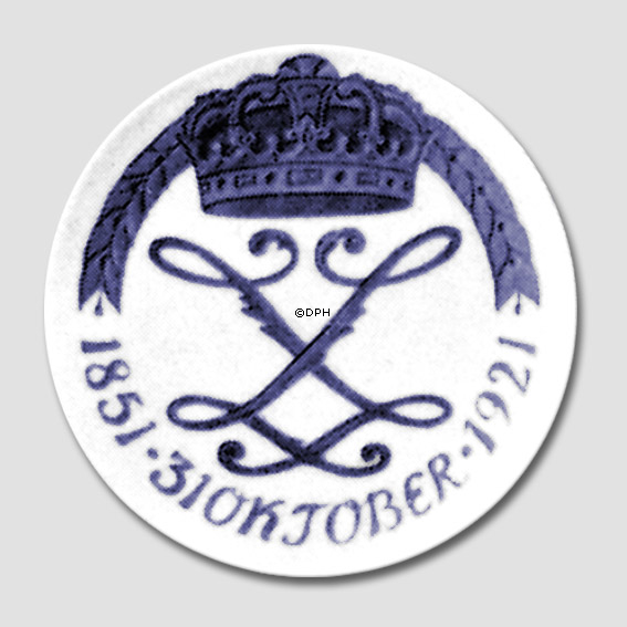 1851-1921 Royal Copenhagen Gedenkteller, 70. Geburtstag der Königin Louise