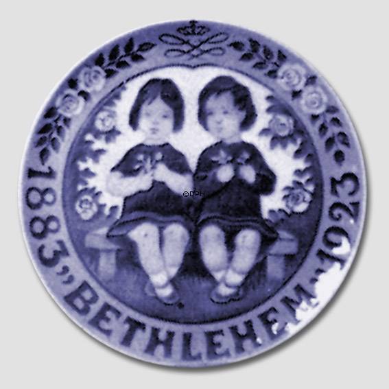 1883-1923 Royal Copenhagen Gedenkteller 1883 - BETHLEHEM - 1923.