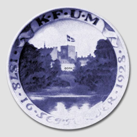 1928 Royal Copenhagen Gedenkteller 1878-1928, KF u. M. 1878 - 16. SEPTEMBER - 1928