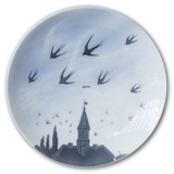 Flache Schwalben und Kirchturm, Royal Copenhagen Nr. 545 Sehr selten !!