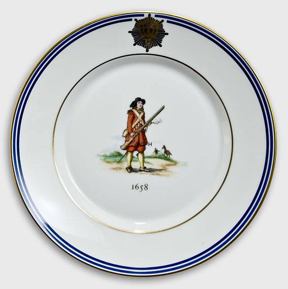 Royal Copenhagen Gedenkteller, Uniformen der Königlichen Leibgarde 1658