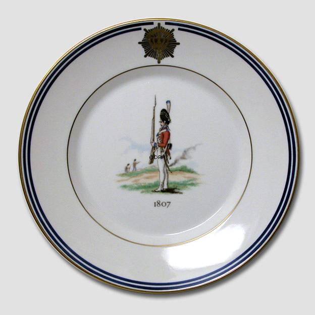 Royal Copenhagen Gedenkteller, Uniformen der Königliche Leibgarde 1807
