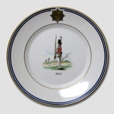 Royal Copenhagen Gedenkteller, Uniformen der Königliche Leibgarde 1807