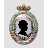 1898 Royal Copenhagen Teller, Silhouette der Königin Louise 1817-1898