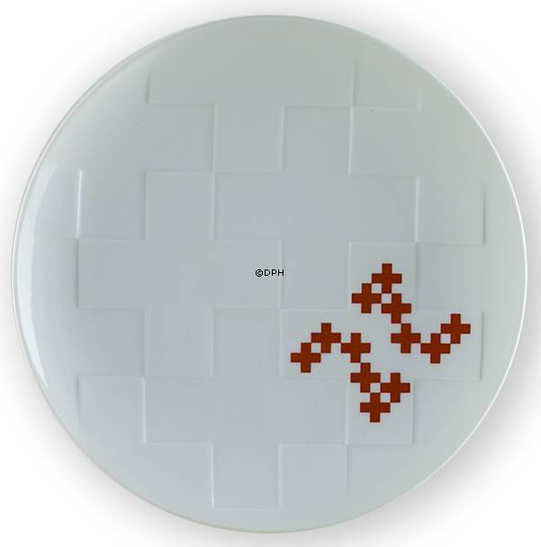 Royal Copenhagen Rotes Kreuz Teller, entworfen von Prinz Henrik