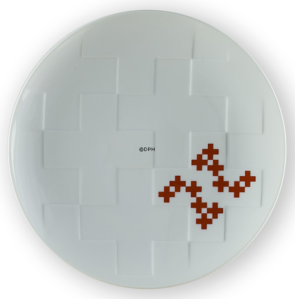 Royal Copenhagen Rotes Kreuz Teller, entworfen von Prinz Henrik