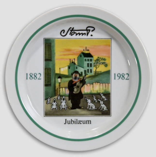 Royal Copenhagen Jubiläumsteller Nr. 6 Storm P. 1882-1982, der Vagabund