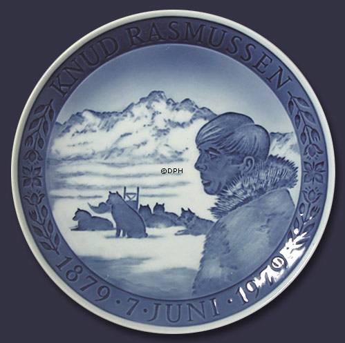 1879-1979 Jubiläumsteller Royal Copenhagen, Die Reise von Knud Rasmussen in Grönland und Thule