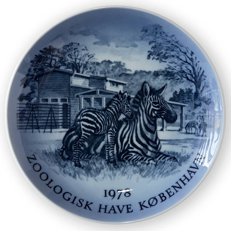 1976 Zebra, Royal Copenhagen Gedenkteller, Der Kopenhagener Zoo