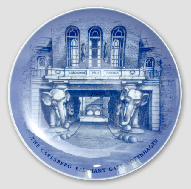 Royal Copenhagen Teller mit dem Carlsberg Elefantentor Kopenhagen
