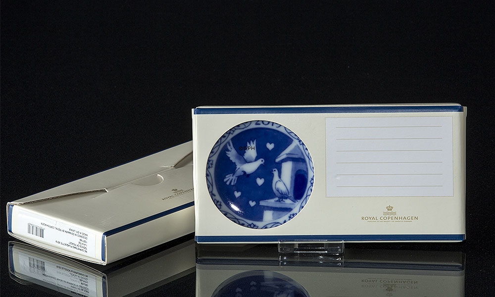 2019 Weihnachtsplakette, Friedenstauben, Royal Copenhagen