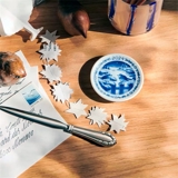 2024 Weihnachtsplakette, Vögel im Schnee, Royal Copenhagen