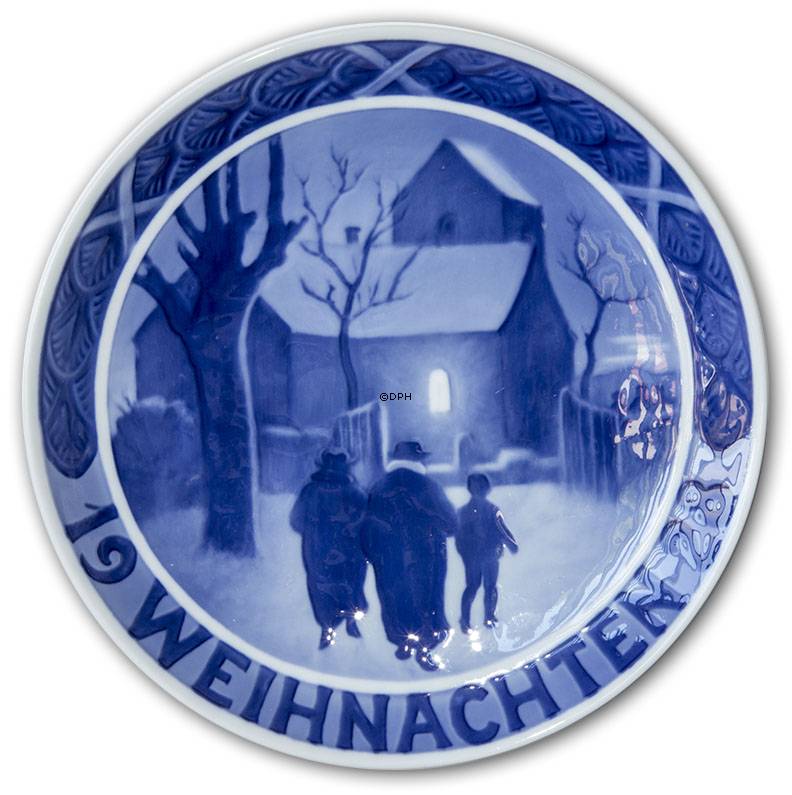 1928 Weihnachtsteller mit deutschem Text