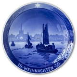 1930 Weihnachtsteller mit deutschem Text