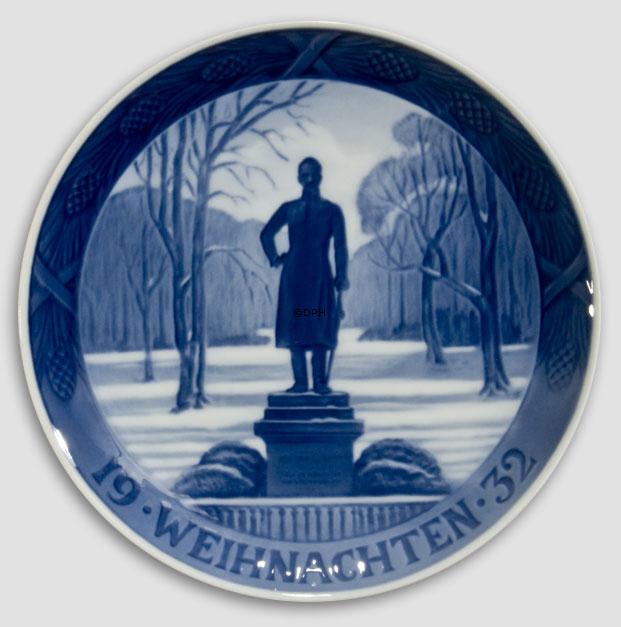 1932 Weihnachtsteller mit deutschem Text