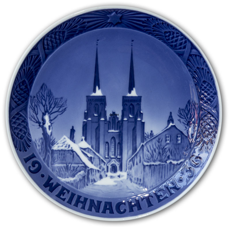 1936 Weihnachtsteller mit deutschem Text