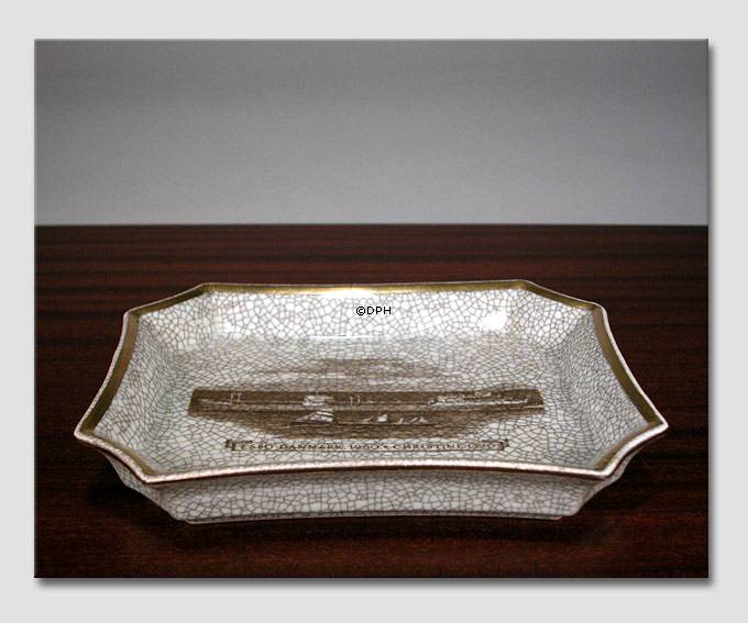 Craquele Schale mit Esso DK 1890-1960, Royal Copenhagen