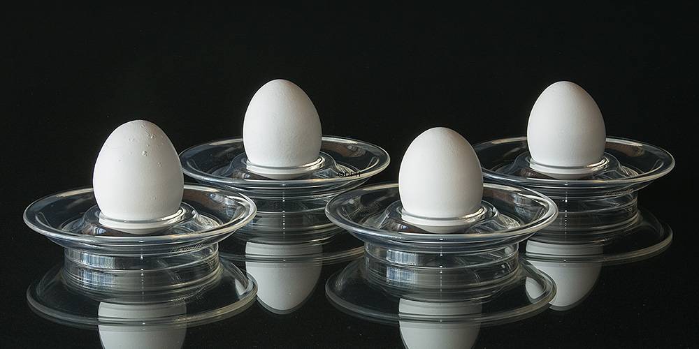 Revolit Eierbecher Durchsichtiger Kunststoff - 4er Set