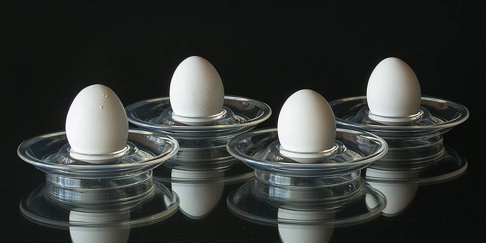 Revolit Eierbecher Durchsichtiger Kunststoff - 4er Set