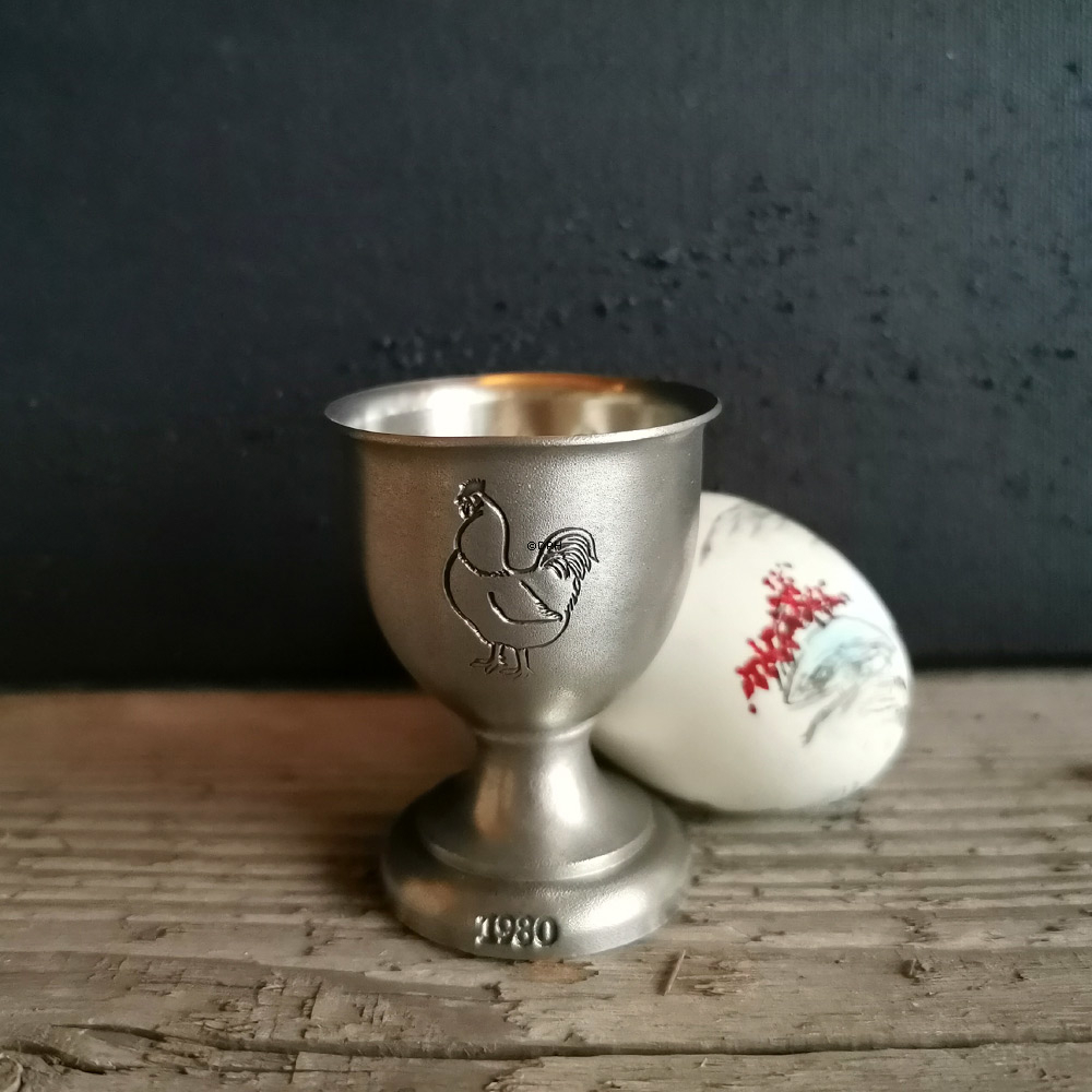 1980 Scandia Zinn Eierbecher, Silver Dorking