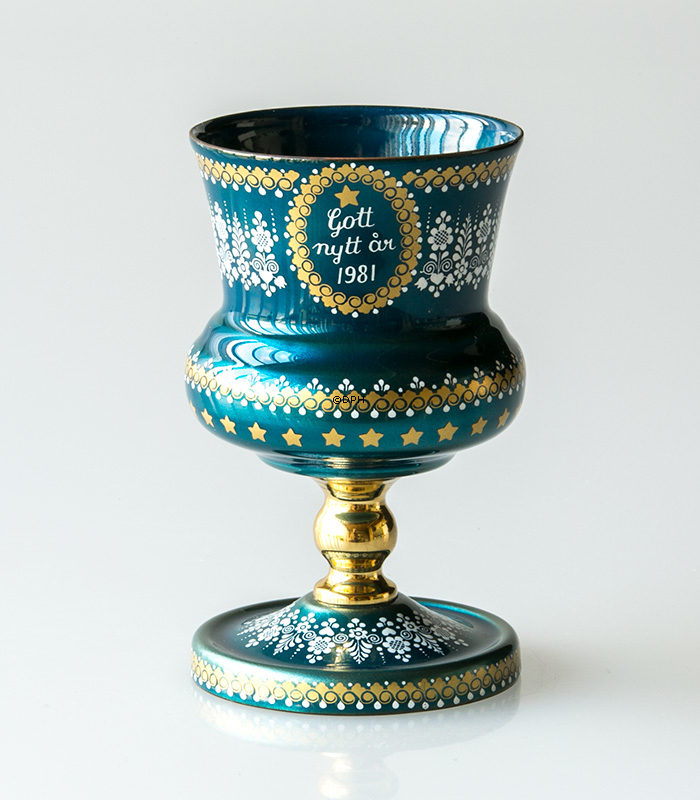 Steinböck Neujahrsbecher 1981 Türkis