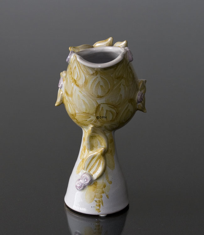 Wiinblad Titania Vase Nr. 18, handbemalt, blau / weiß oder mehrfarbig