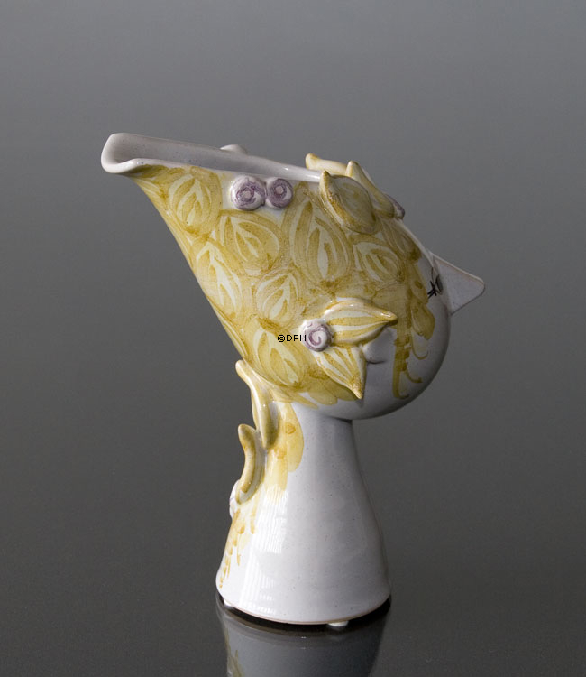 Wiinblad Titania Vase Nr. 18, handbemalt, blau / weiß oder mehrfarbig