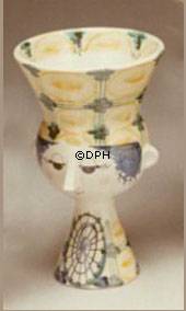 Wiinblad Damenkopf nr. 24, handbemalt, Blau / Weiß oder mehrfarbig