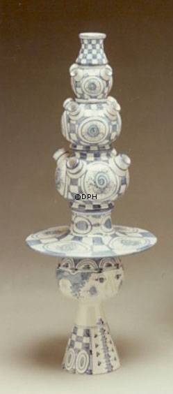 Wiinblad Dyveke, 4 Teile, handbemalt, Blau / Weiß oder mehrfarbig Nr. 30